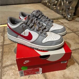 Nike Red and Gray Low-Top Sneakers